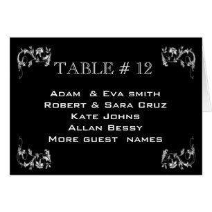 Mariage élégant de modèle de nombre de Tableau