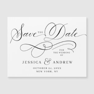 Mariage élégant Enregistrer la date Carte magnétiq