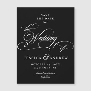 Mariage élégant Enregistrer la date Carte magnétiq
