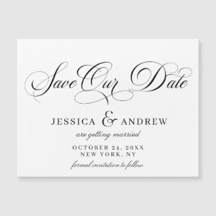 Mariage élégant Enregistrer la date Carte magnétiq