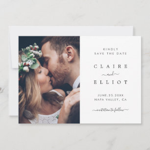 Mariage élégant Enregistrer la date Carte photo