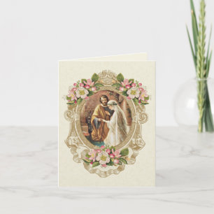 Mariage élégant Floral Carte de remerciements reli
