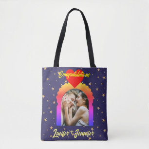 Mariage élégant moderne personnalisé Photo Sacs Ca