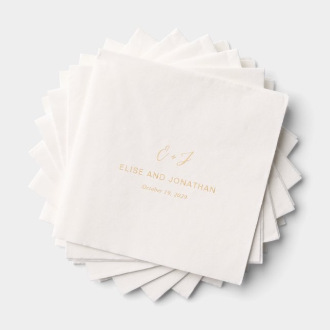 Mariage Élégant Monogramme (Insitu (empilé))