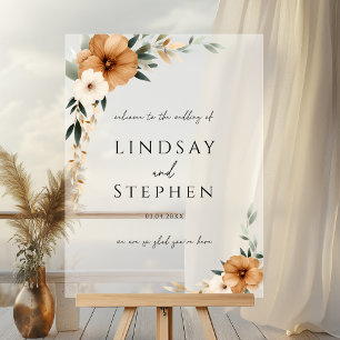 Mariage Élégant Monogramme Cuivre Blanc Terreux