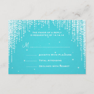 Mariage élégant RSVP nuit éblouissante Bleu
