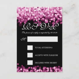 Mariage élégant RSVP rose pourpre