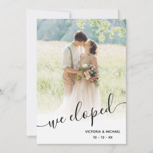 mariage Elopement, faire-part photo