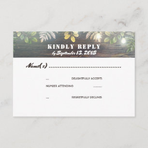 Mariage en bois rustique RSVP
