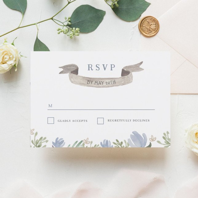 Mariage en crête florale RSVP (Créateur téléchargé)