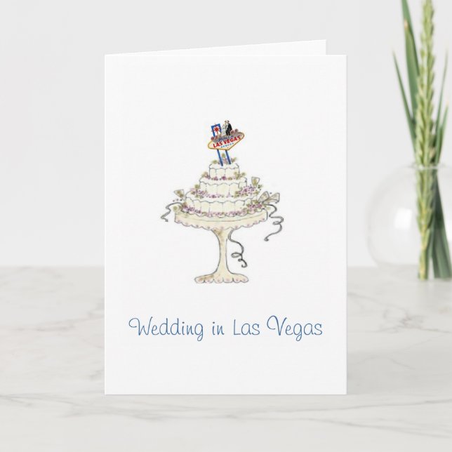 Mariage en Las Vegas Mariée & Salle, Carte de gâte (Devant)