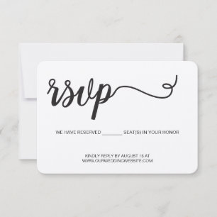 Mariage en papier Kraft RSVP Nous avons Réservé de