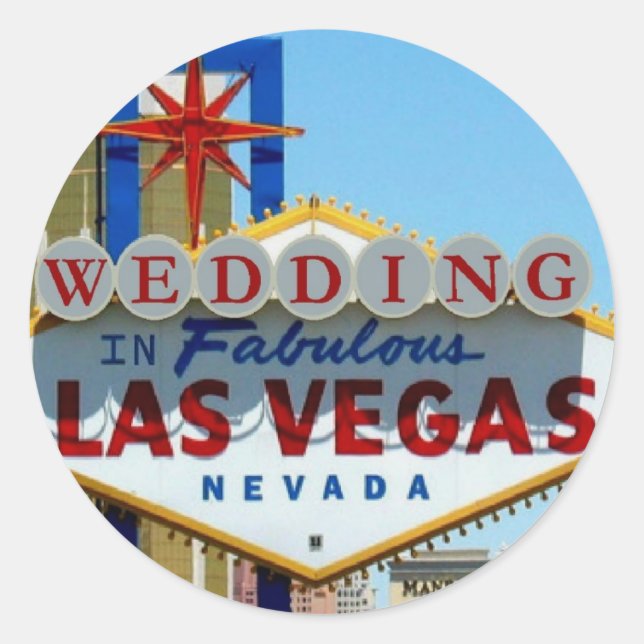 MARIAGE EN Sticker LAS VEGAS FABULEUX (Devant)