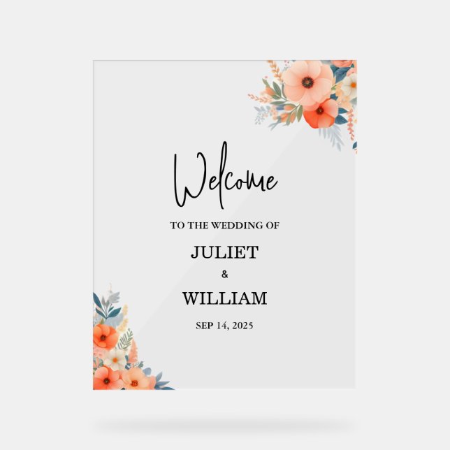 Mariage en verre acrylique en plexiglass Perspex (Recto)