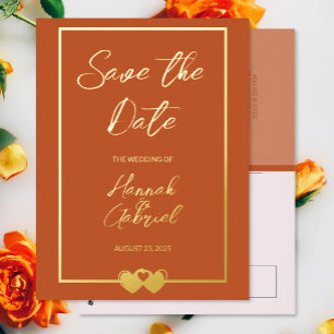 Mariage Enregistrer la date Foil Invitation Carte 