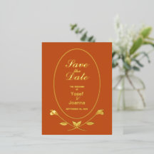 Mariage Enregistrer la date Foil Invitation Carte 