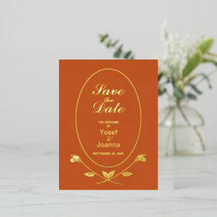 Mariage Enregistrer la date Foil Invitation Carte 