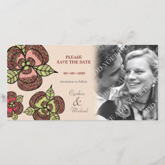 Mariage Enregistrer la date Japonais Blooms Carte