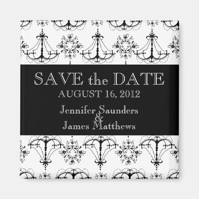 Mariage Enregistrer la date Magnet Chandeliers Noi (Devant)