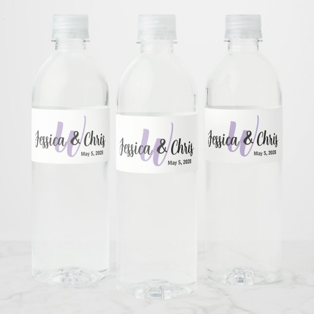 Mariage Étiquette à bouteille d'eau 001 (Bouteilles)