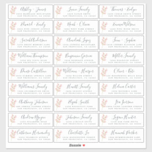 Mariage   Étiquettes de adresse invités