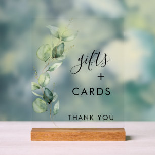 Mariage Eucalyptus Green Script Cadeaux et Cartes