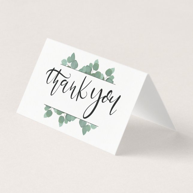 Mariage Eucalyptus Lettré À La Main Personnalisé M (Front)