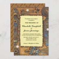 Mariage Faire-part Antique Skeleton Invitation clé