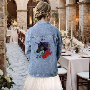 Mariage Fantastique Licorne Noire Élégante aux Fle