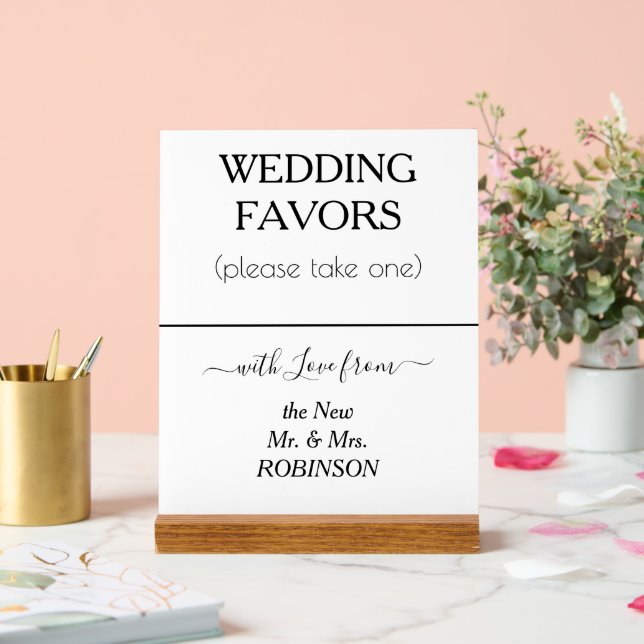 Mariage Faveurs Noir Blanc NOM (Mariage)