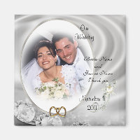 Mariage Favor diamants photo Magnet