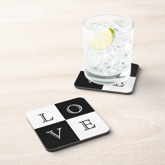 Mariage Favor Love Dessous de verre Set (Côté Droit)