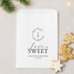 Mariage Favor Sacs Amour Est Douce Monogrammé