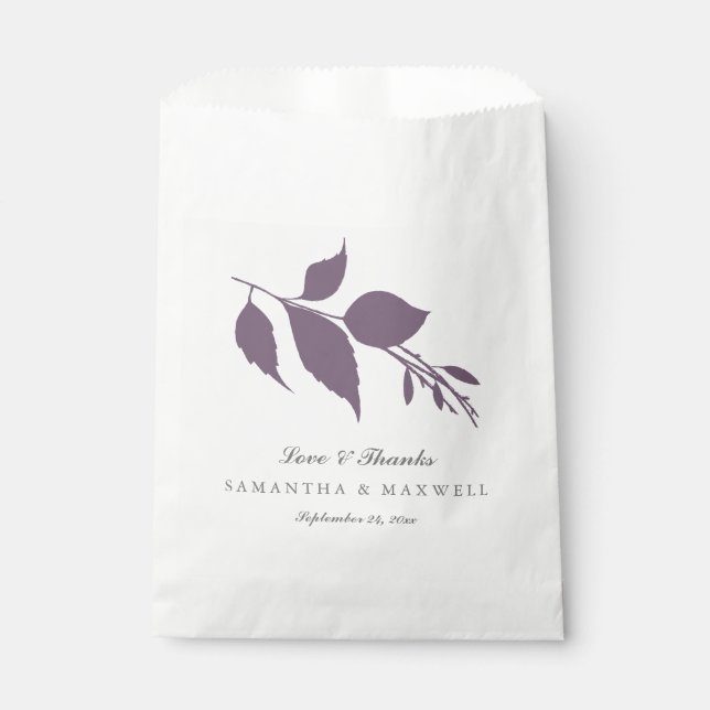 Mariage Favor Sacs Amour & Merci Moderne (Devant)