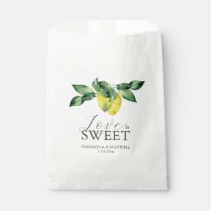 Mariage Favor Sacs L'amour est doux citrons & Feui
