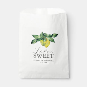 Mariage Favor Sacs L'amour est doux citrons & Feui