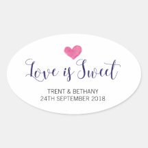 Mariage Favor Stickers L'amour est doux