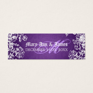 Mariage Favor Tag Fruit Victorien violet