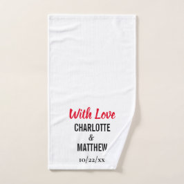Mariage Favoriser Merci Avec L'Amour Serviette Mai