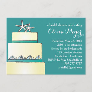 Mariage Fête de l'mariée de gâteau Invitation Tur
