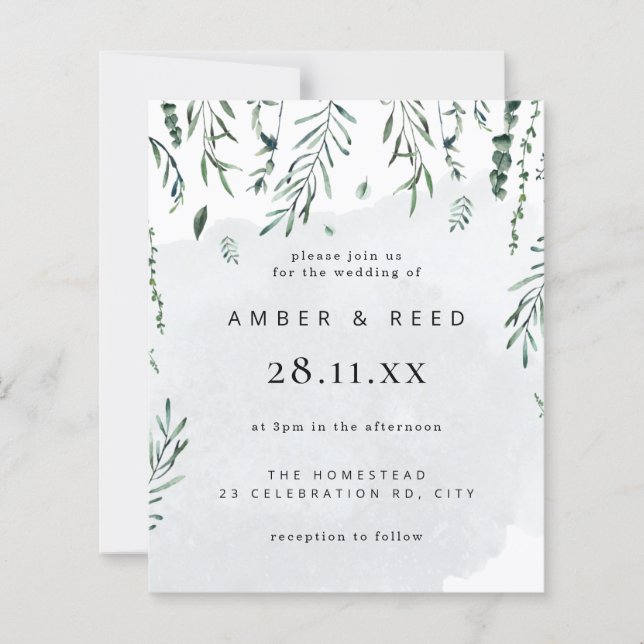 Mariage Feuille de chute d'aquarelle minimale du b (Devant)