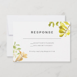 Mariage feuille d'or RSVP