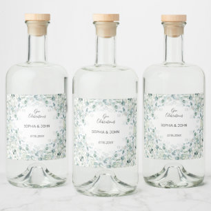 Mariage Feuille Eucalyptus Liquor Étiquette boutei