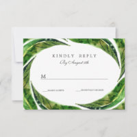 Mariage Feuille tropical moderne Bold RSVP | Lumiè