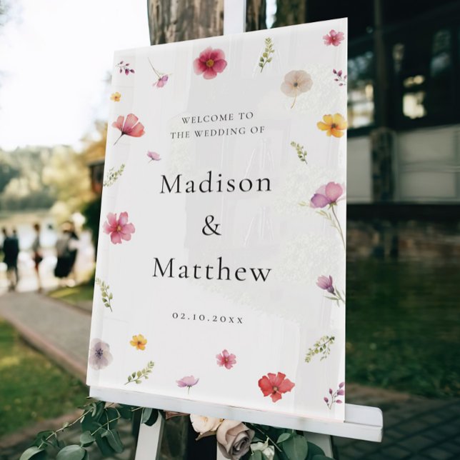 Mariage fleur sauvage Bienvenue (Créateur téléchargé)