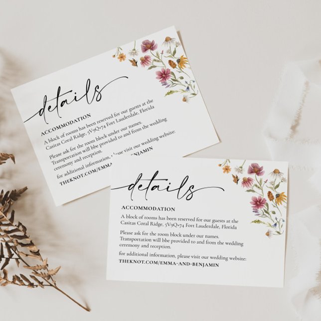 Mariage fleur sauvage Détails Carte de boîtier (Créateur téléchargé)