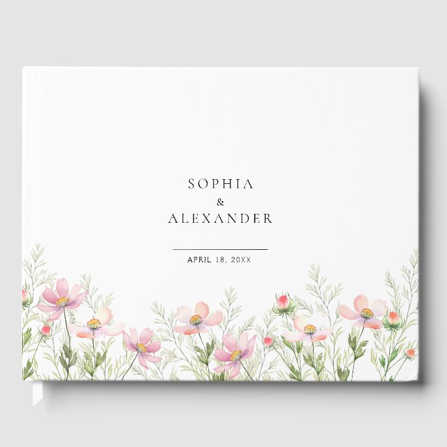 Mariage Fleur sauvage du livre d'invité (Recto)