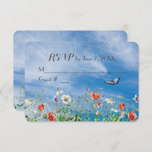 Mariage fleur sauvage RSVP