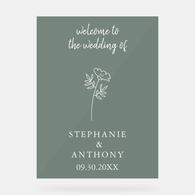 Mariage Fleur sauvage Sage Green (Recto)