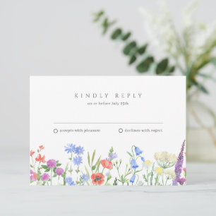 Mariage Fleur sauvage simple RSVP